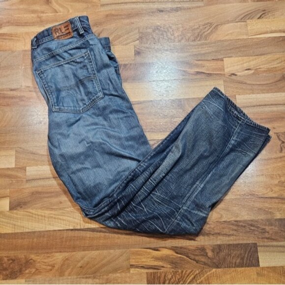 Polo Ralph Lauren Jeans Co Brixton 38x34 Loose Fit Straight Leg Denim - Picture 1 of 10